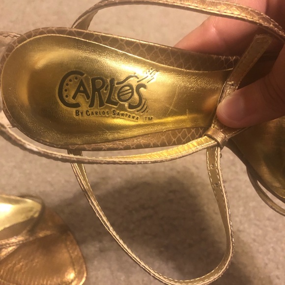 Women’s Carlos Gold Heels - Picture 3 of 5